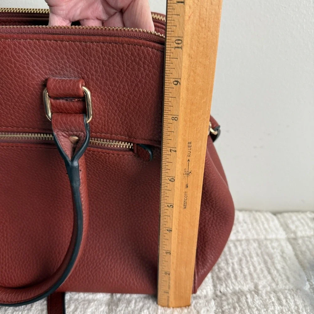 Urban Expressions Vegan Leather Satchel Crossbody Bag Zipper Compartment